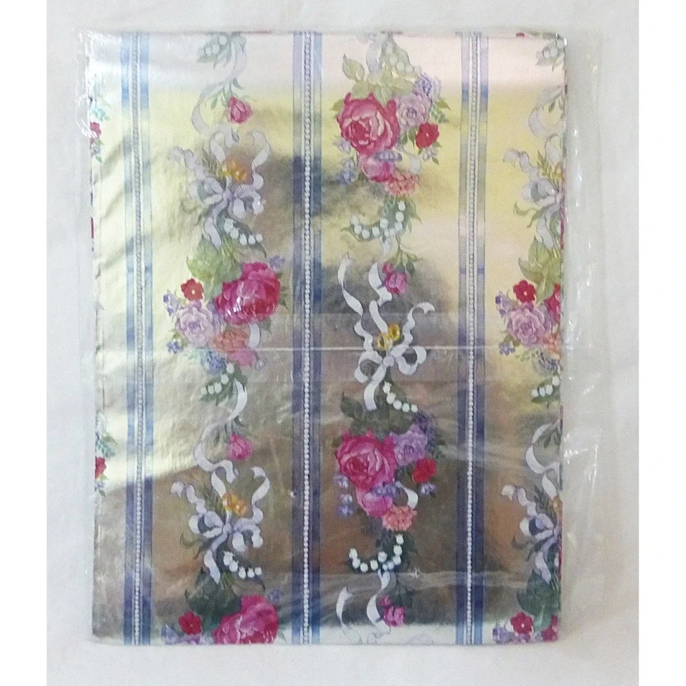 Vtg silver floral american‎ greetings gift wrap two sheets sealed cottagecore